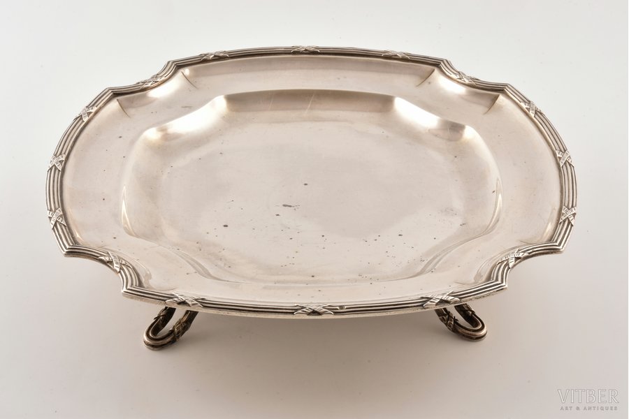 candy-bowl, silver, 950 standard, 594,70 g, 24 cm, France