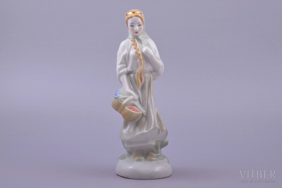 figurine, Baibinja, porcelain, Riga (Latvia), USSR, Riga porcelain factory, molder - Rimma Pancehovskaya, the 50ies of 20th cent., 21 cm, first grade
