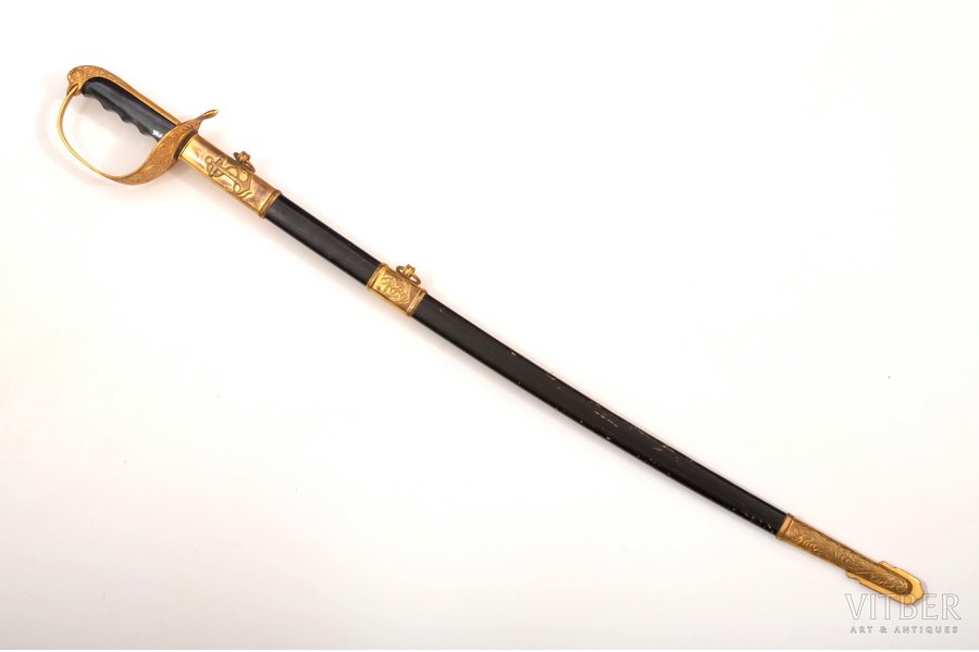Naval sword, total length 88 cm, blade length 74.8 cm, South America