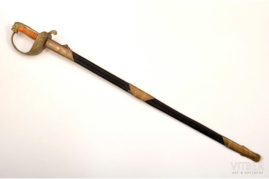 jūrnieku zobens, kopējais garums 87.8 cm, asmeņa garums 74.9 cm, Spānija
