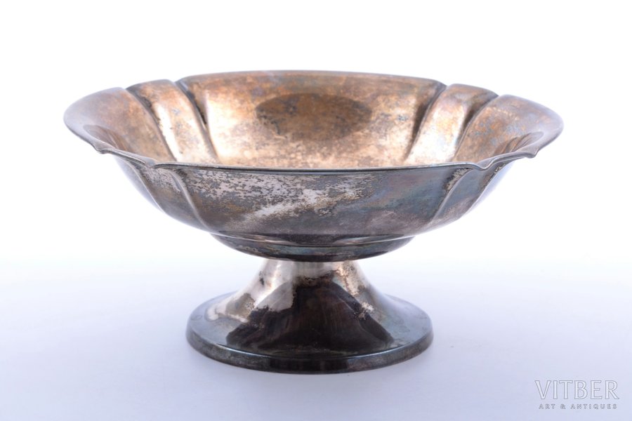 candy-bowl, silver, 830 standard, 159.60 g, gilding, Ø 14.8 cm, Finland