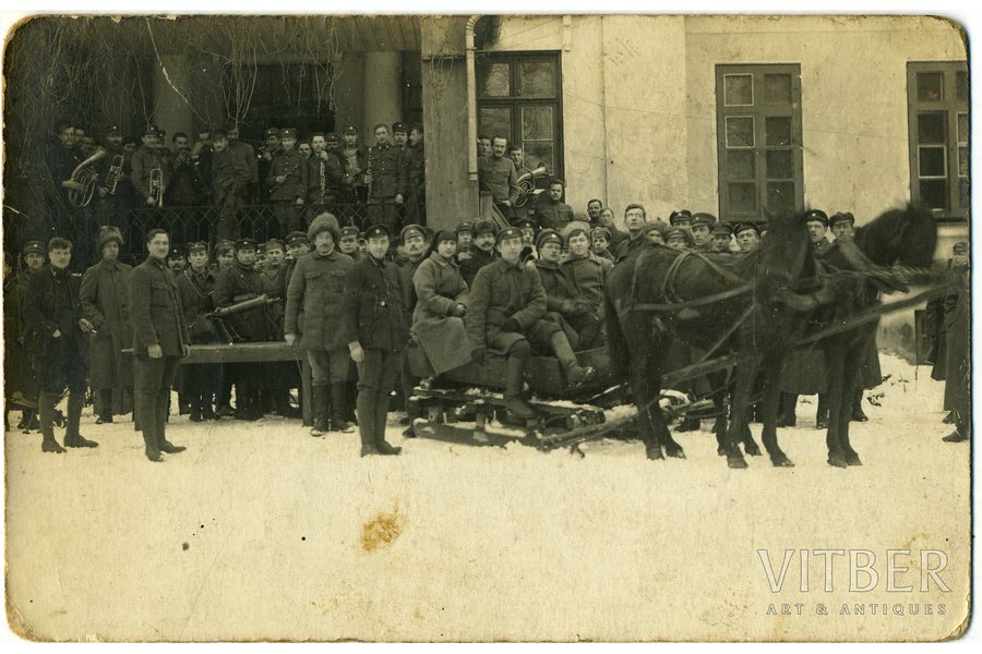 фотография, Латвийская армия, период Борьбы за независимость, Латвия, начало 20-го века, 13,8x8,8 см