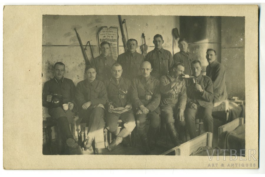 photography, Latvian Army, period of War of Independence, Latvia, beginning of 20th cent., 13,8x8,8 cm