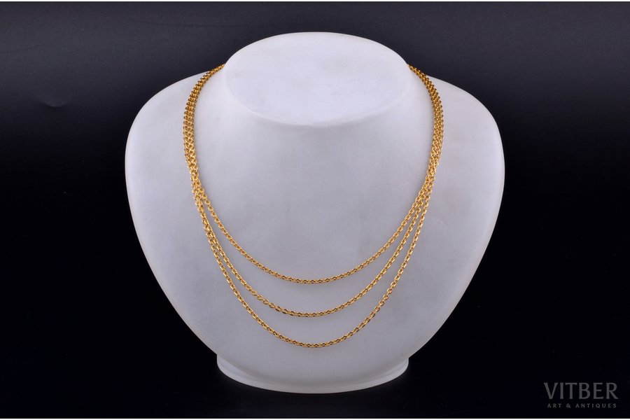 a chain, gold, 12.90 g., the item's dimensions 44 cm, Finland