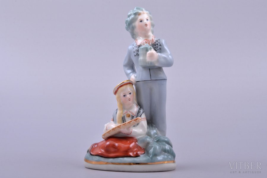 figurine, Līgo, porcelain, Riga (Latvia), USSR, Riga porcelain factory, molder - Ilga Vanaga, the 50-60ies of 20th cent., 13 cm, top grade