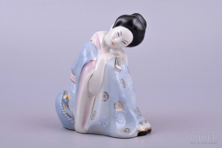 figurine, Chio Chio San, porcelain, Riga (Latvia), USSR, Riga porcelain factory, molder - Rimma Pancehovskaya, the 50ies of 20th cent., 9.8 cm, first grade