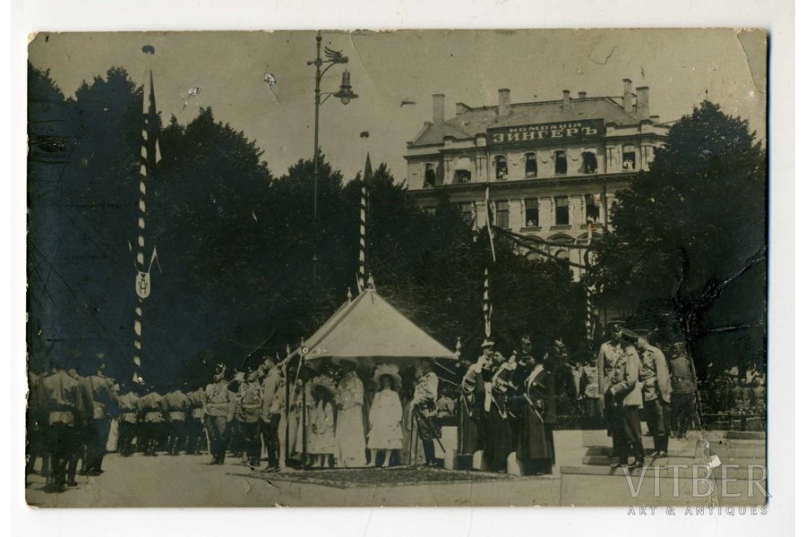 фотография, Рига, визит царя Николая II, Латвия, Российская империя, начало 20-го века, 13,6x8,8 см