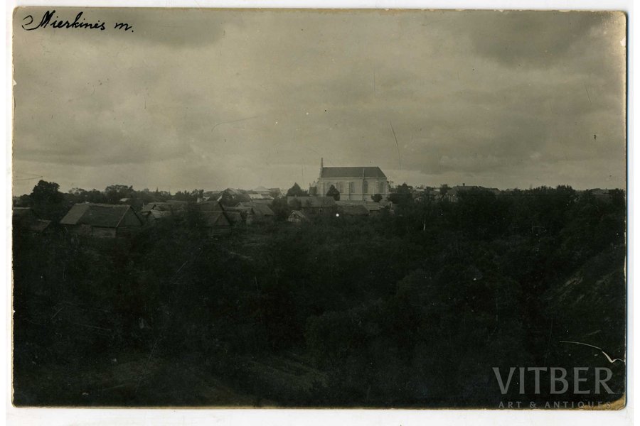 фотография, Mierkinie, город на границе Польши и Литвы, Литва, 20-30е годы 20-го века, 14x9 см