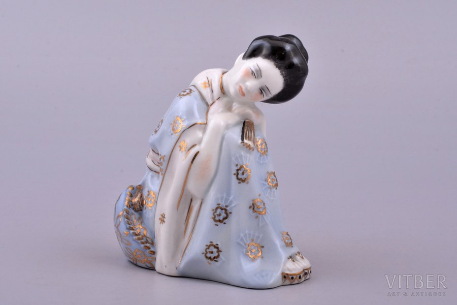 figurine, Chio Chio San, porcelain, Riga (Latvia), USSR, Riga porcelain factory, molder - Rimma Pancehovskaya, the 50ies of 20th cent., 9.6 cm, first grade