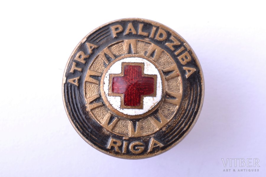 badge, Riga city ambulance, Latvia, Ø 18 mm