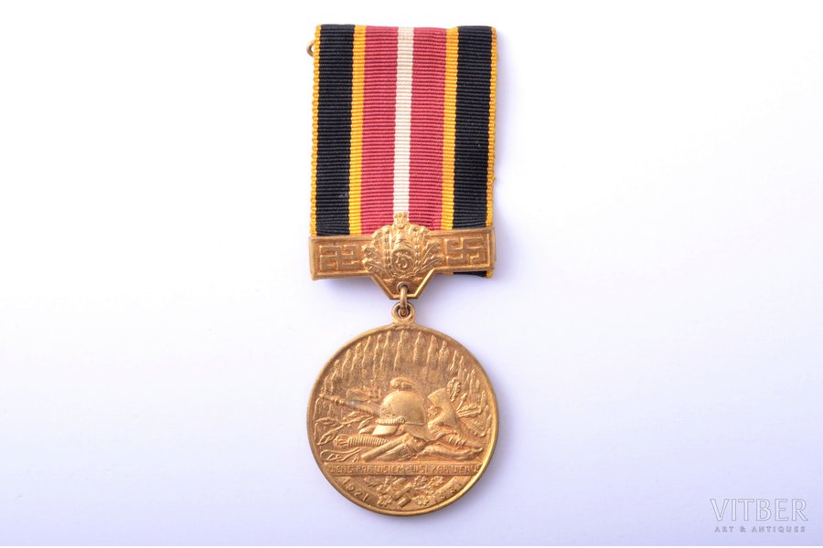 памятная медаль, Общество латвийских пожарных, Латвия, 20е-30е годы 20го века, 39.1 x 35 мм, Eehrst Riga