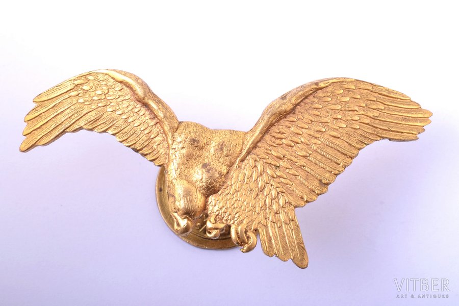 nozīme, Kara aviācijas divizions (bez ugunskrusta), bronza, zeltījums, Latvija, 20.gs. 20-30ie gadi, 32.2 x 72.4 mm