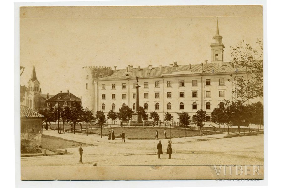 фотография, Рига, Замковая площадь, Латвия, Российская империя, рубеж 19-го и 20-го веков, 14x10,2 см