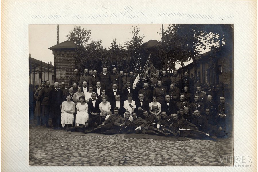 фотография, Латвийская армия, на картоне, Кавалерийский полк, Латвия, 20-30е годы 20-го века, 15.6 x 22.5 см