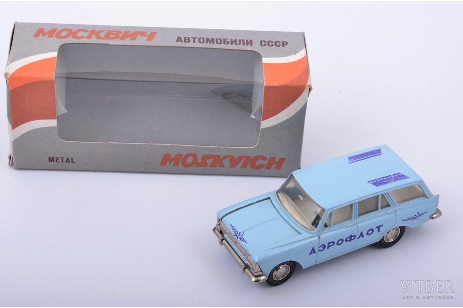 auto modelis, Moskvič 427 Nr. A4, "Aeroflote", metāls, PSRS, ~ 1982 g.