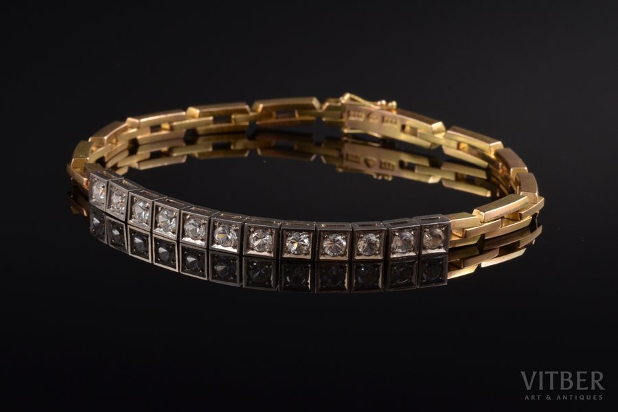 a bracelet, gold, 18 k standard, 18.45 g., Sweden, bracelet lenghth 17.4 cm