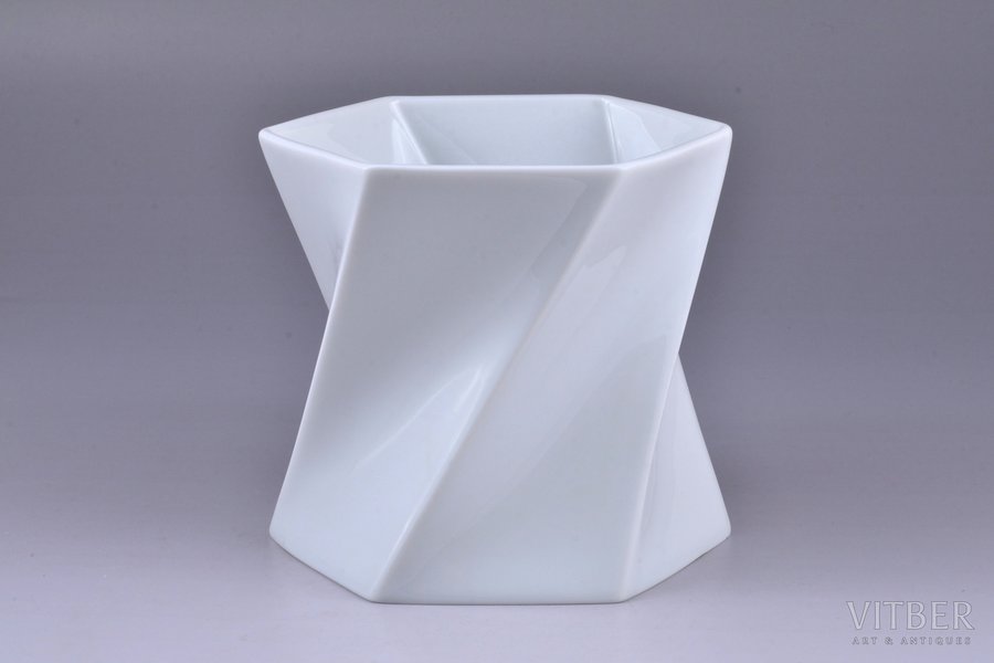 vāze, porcelāns, Rosenthal, formas autors - Jan van der Vaart, Vācija, 20. gs. 2. puse, h 12.1 cm