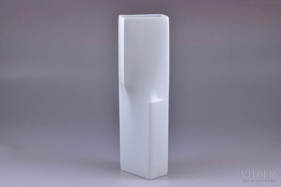 vase, porcelain, Rosenthal, shape by Jeroen Bechthold, Germany, 1980-1985, h 26 cm