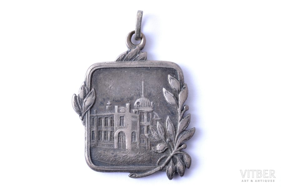 jetton, In commemoration of the opening of the people's house, silver, 84 standard, Russia, 1913, 33 x 27.3 mm