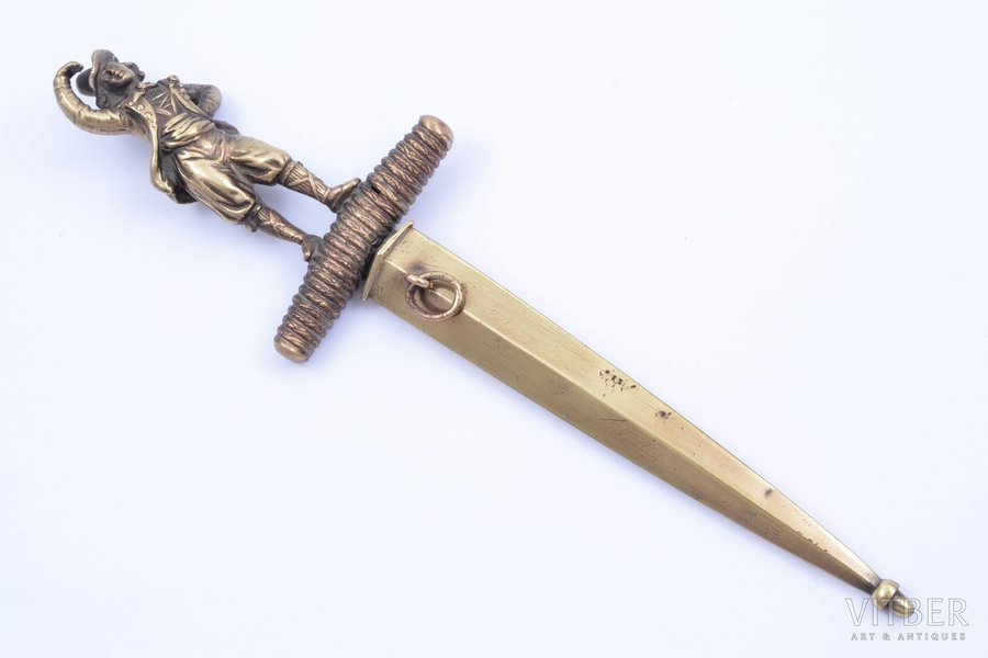 dirk, "Romantique", total length 21.3 cm, blade length 12.3 cm