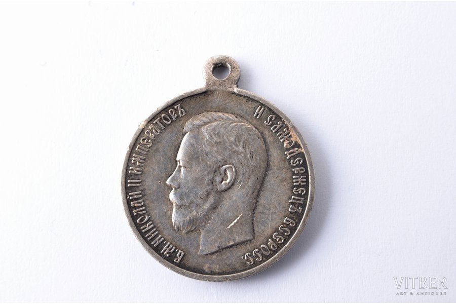 памятная медаль, в память коронации Николая II, серебро, Российская Империя, рубеж 19-го и 20-го веков, 32.6 x 27.8 мм