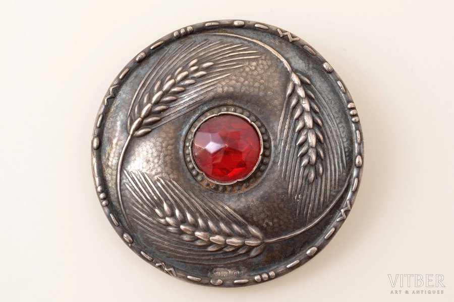 сакта, серебро, 875 проба, 15.50 г., размер изделия Ø 6.24 см, 20-30е годы 20го века, Латвия