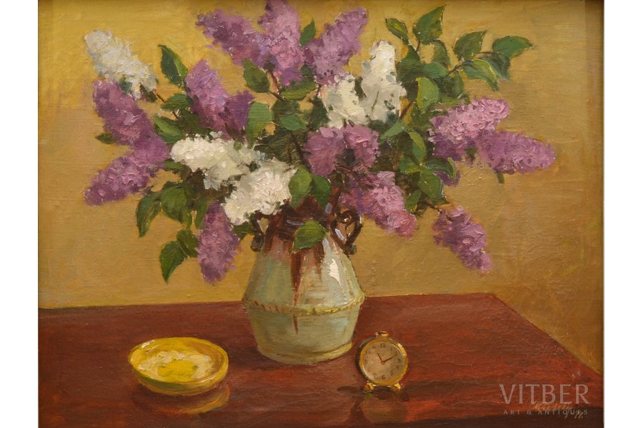 Prēdelis Uldis (1920-1994), "Lilac", 1977, canvas, oil, 53 x 69 cm