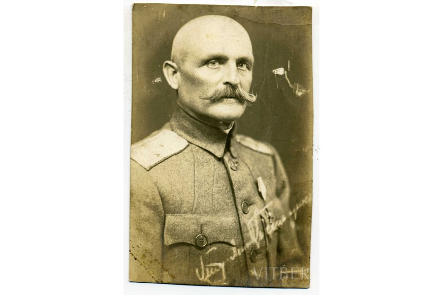 photography, Lieutenant General Tiselnikov (?), Russia, beginning of 20th cent., 13,5x8,6 cm