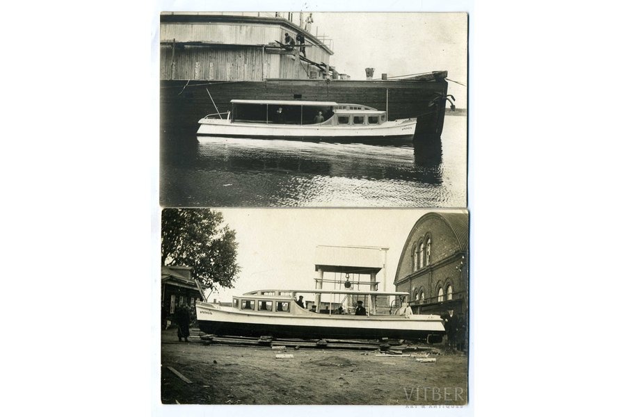 fotogrāfija, 2 gab., pasažieru kuģis "Šrapnel", Krievijas impērija, 20. gs. sākums, 13,6x8,6 cm