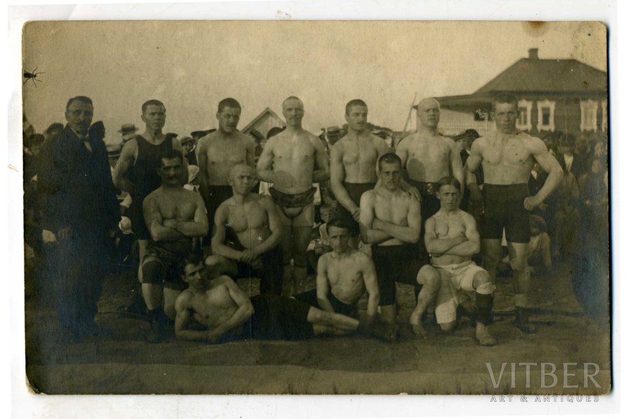 фотография, спортсмены, Российская империя, начало 20-го века, 13,8x8,8 см