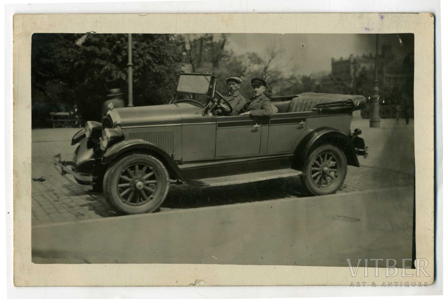 photography, Riga, passenger car, Latvia, 20-30ties of 20th cent., 14x9 cm