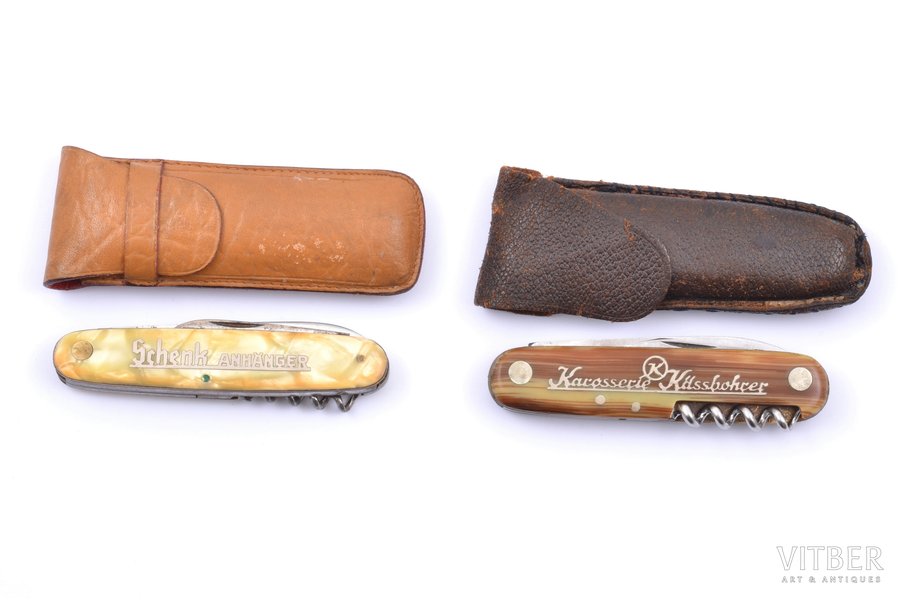 multitool, 2 pcs., Germany, the 30ties of 20th cent., lenghth in folded position 8.8 / 9 cm