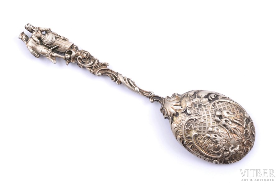 spoon, silver, 800 standard, 87.70 g, 18.2 cm, Germany