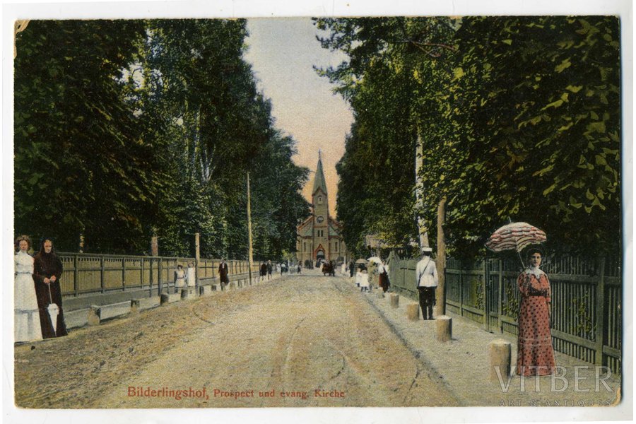 postcard, Rīgas Jūrmala, Bulduri Church, Latvia, Russia, beginning of 20th cent., 13,8x8,8 cm