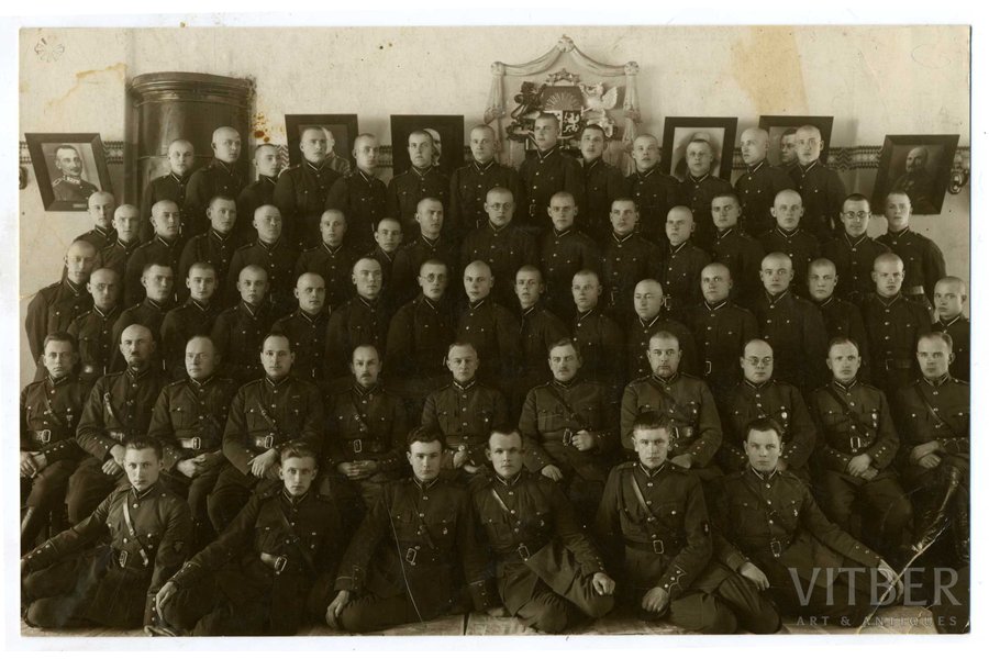 фотография, Латвийская армия, Руководство Саперного полка, Латвия, 20-30е годы 20-го века, 22,8x14,5 см