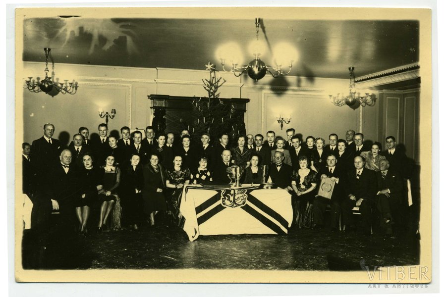 photography, Christmas celebration of Riga Customs Department, Latvia, 1936, 17,8x12 cm