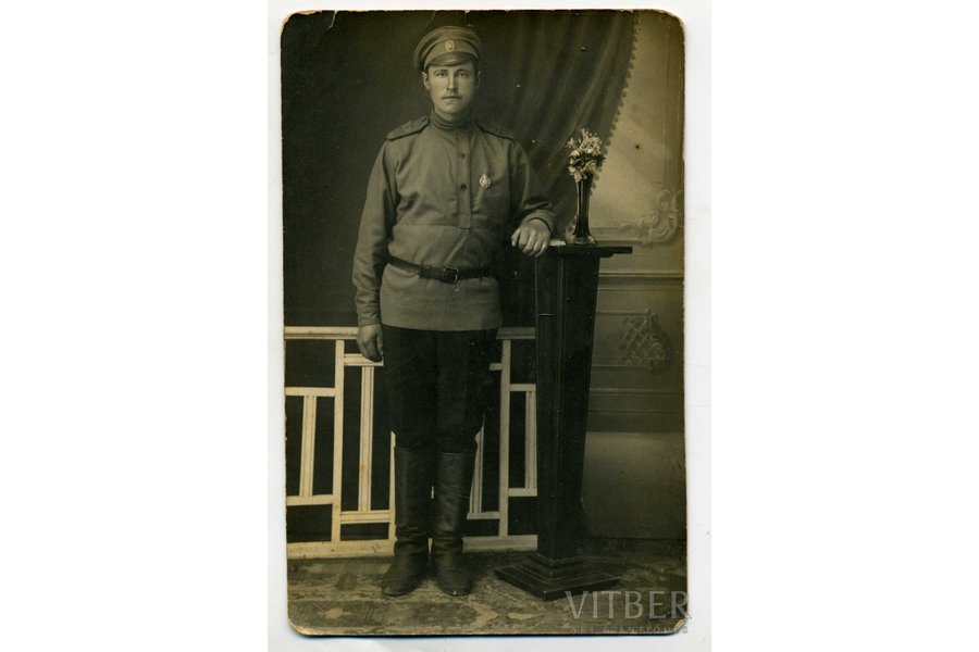 fotogrāfija, Latviešu strēlnieku bataljoni, Latvija, Krievijas impērija, 20. gs. sākums, 13,6x8,6 cm