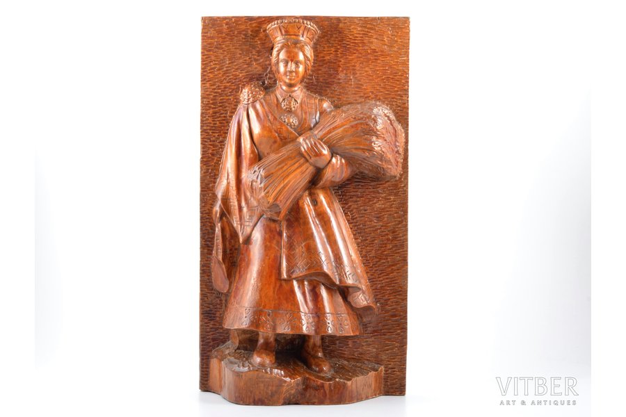 Figurine, Celebrating Līgo, wood, Latvia, 38.5 x 21 cm, by M.V.