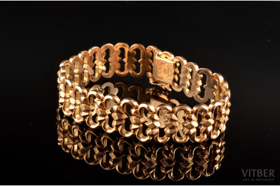 a bracelet, gold, 750 standard, 20.77 g., bracelet length 18.8 cm