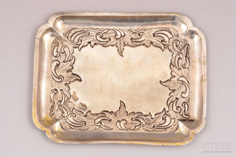визитница, серебро, 40.70 г, 9.7 x 12.2 см, 1769 г., Москва, Российская империя