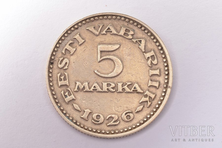 5 markas, 1926 g., Igaunija, 4...