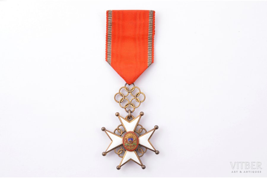 орден, Крест Признания, 5-я степень, серебро, эмаль, Латвия, 1938-1940 г.
