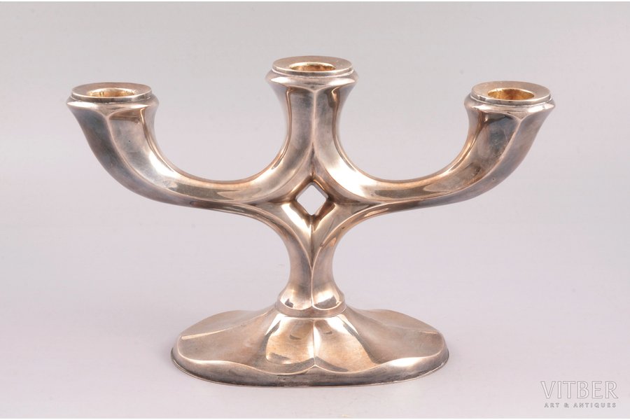 candlestick, silver, 830 standard, 239.30 g, h 15 cm, Finland