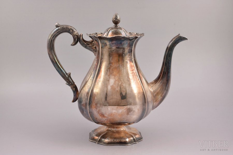 coffeepot, silver, 830 standard, 634.85 g, h 23 cm, Finland