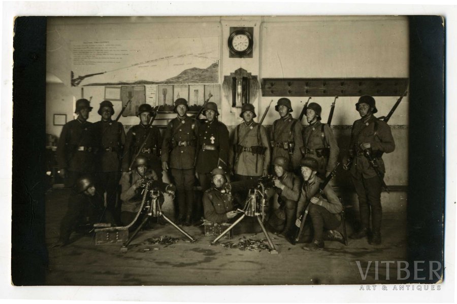 фотография, Латвийская армия, 11-й Добельский пехотный полк, Латвия, 20-30е годы 20-го века, 13,6x8,6 см