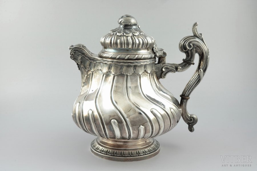 teapot, silver, 925 standard, 1140.80 g, h 22.1 cm, Italy