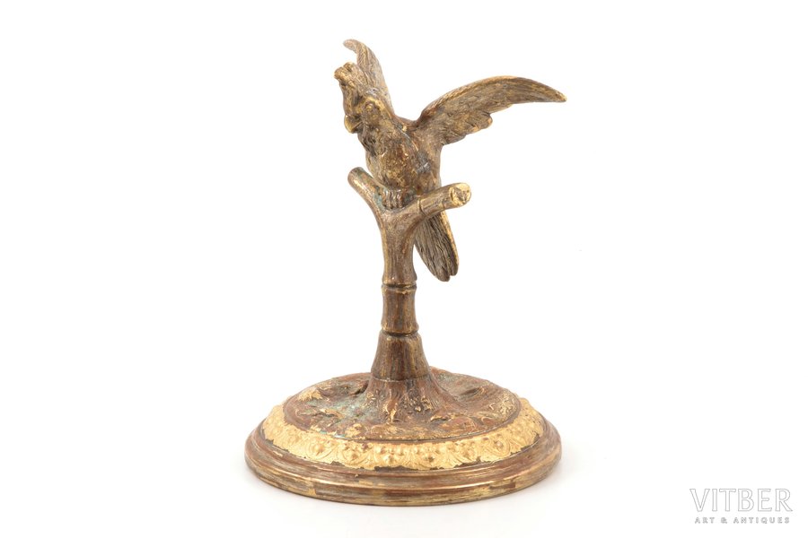 Figurine, "Parrot", Plewkiewicz w Warszawie, Russia, Congress Poland, the beginning of the 20th cent., h 14.5 cm