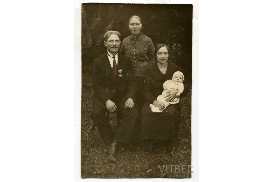 фотография, кавалер ордена Лачплесиса, Янис Киканс, Латвия, 20-30е годы 20-го века, 13,8x8,8 см