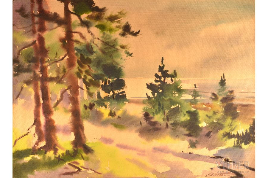 Vinters Edgars (1919-2014), "By the sea", paper, water colour, 39.5 x 53.8 cm