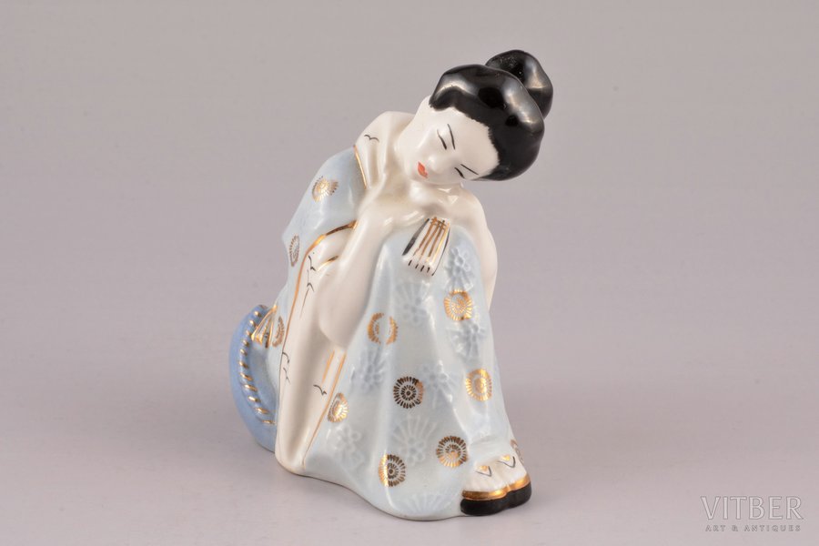 figurine, Chio Chio San, porcelain, Riga (Latvia), USSR, Riga porcelain factory, molder - Rimma Pancehovskaya, the 50ies of 20th cent., 10 cm, first grade